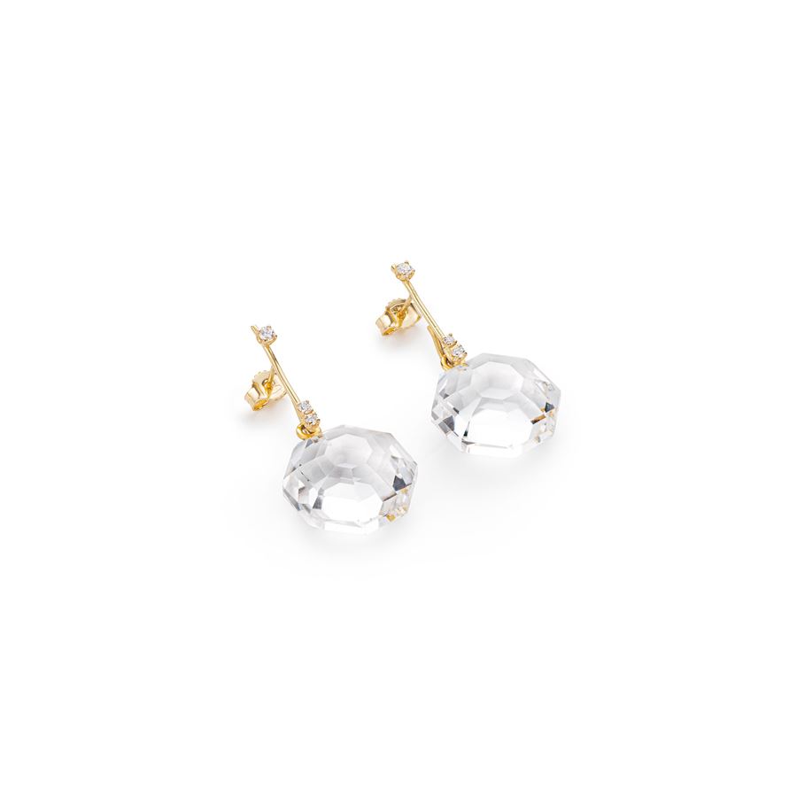 Yellow gold 'Amo' with crystals AMI | OR2 OTTAGAU18G CT.0,20 CLICHè